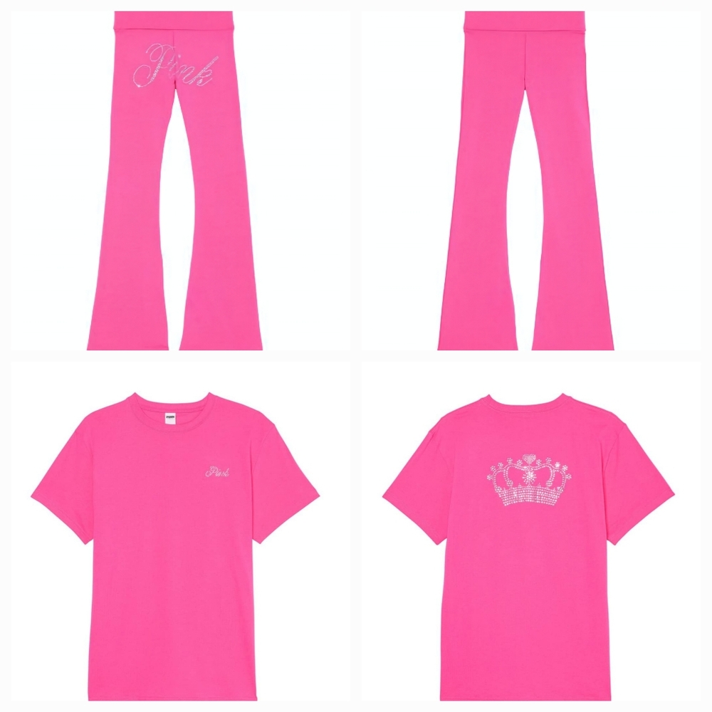 PINK VS Carmine Rose Bling Set size XXL NWT